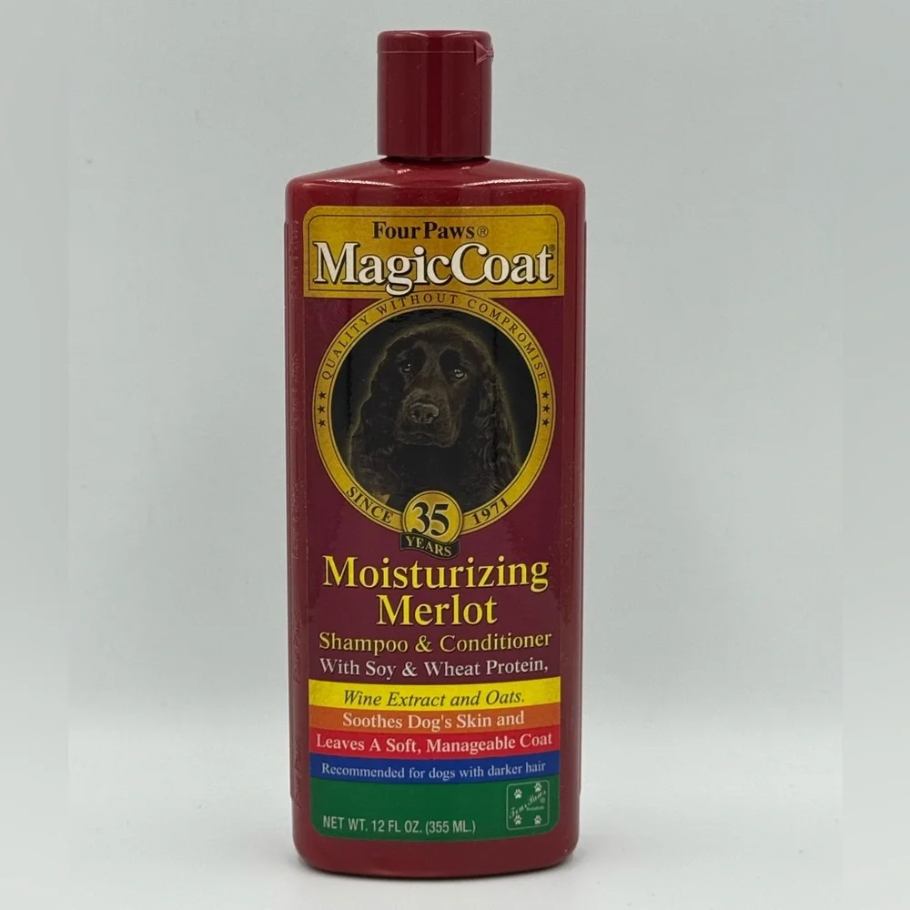 Four Paws Magic Coat Moisturizing Merlot Shampoo & Conditioner for Dogs 12 FL OZ
